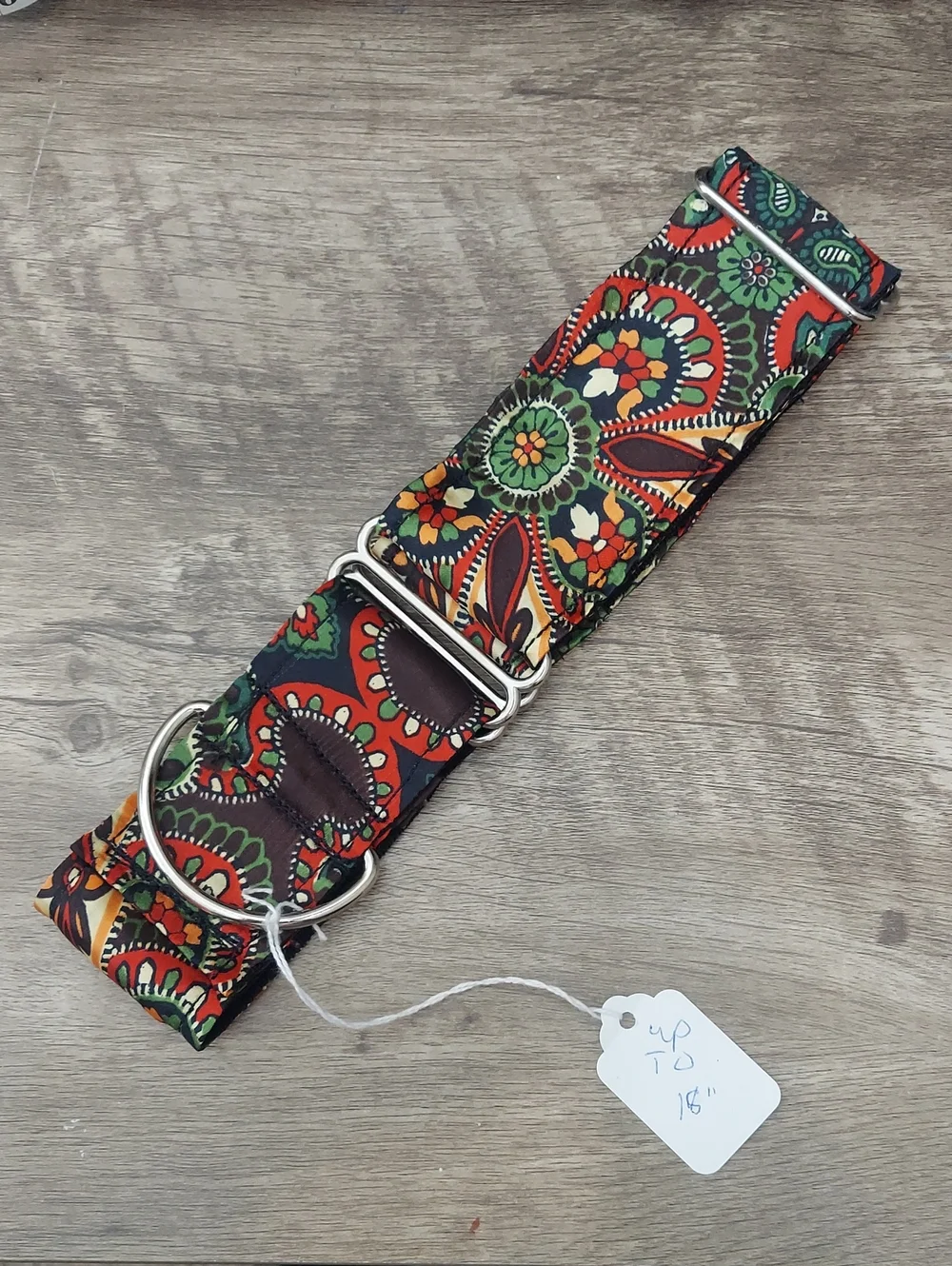 Custom Martingale Dog Collar Earthy Boho Paisley 2